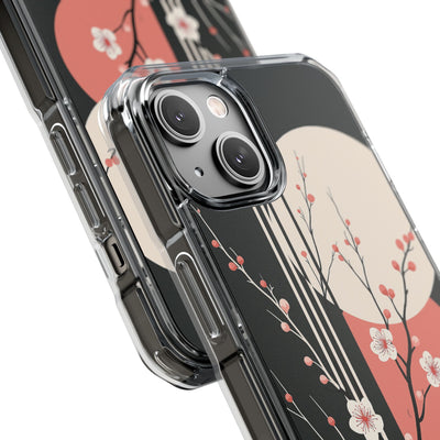 Black Impact MagSafe Phone Case for iPhone - Kyoto Midnight Blossom