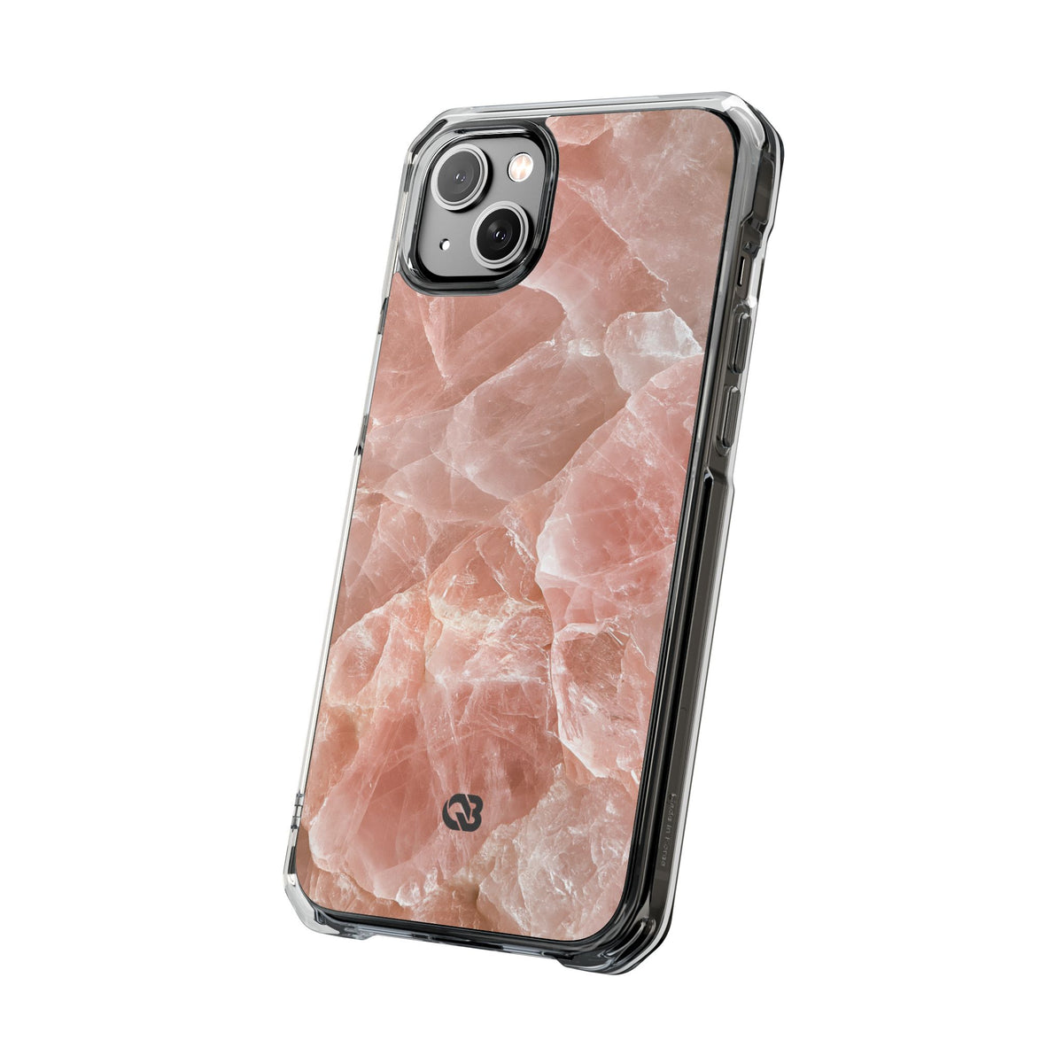 Rose Quartz Facet · Clear Impact Magnetic Phone Case for iPhone · Pink