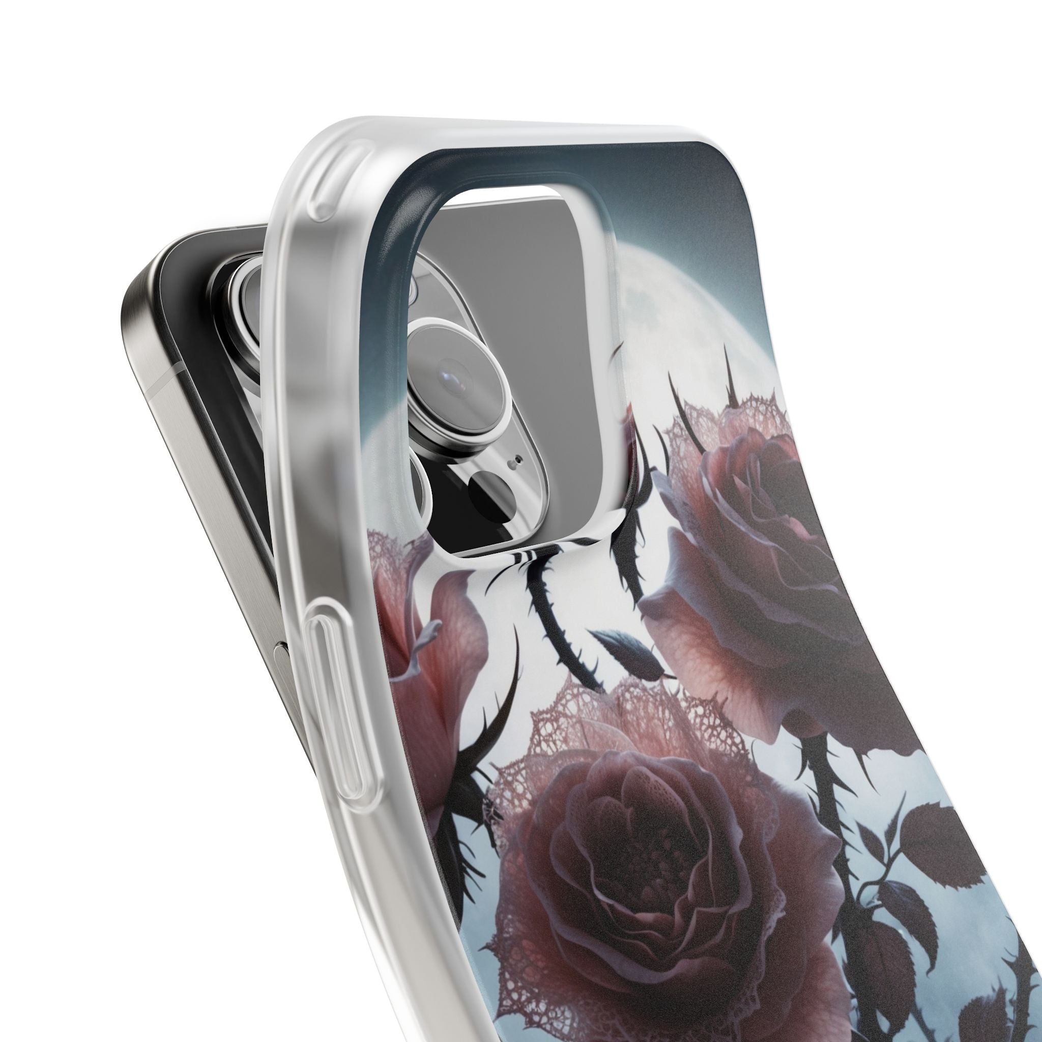 Lunar Lace Petals · Soft Coque de téléphone pour iPhone