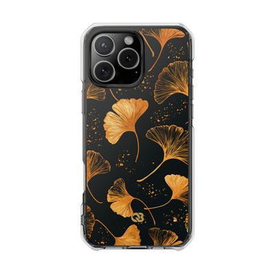 Gilded Ginkgo · Clear Impact Magnetic Phone Case for iPhone · Gold