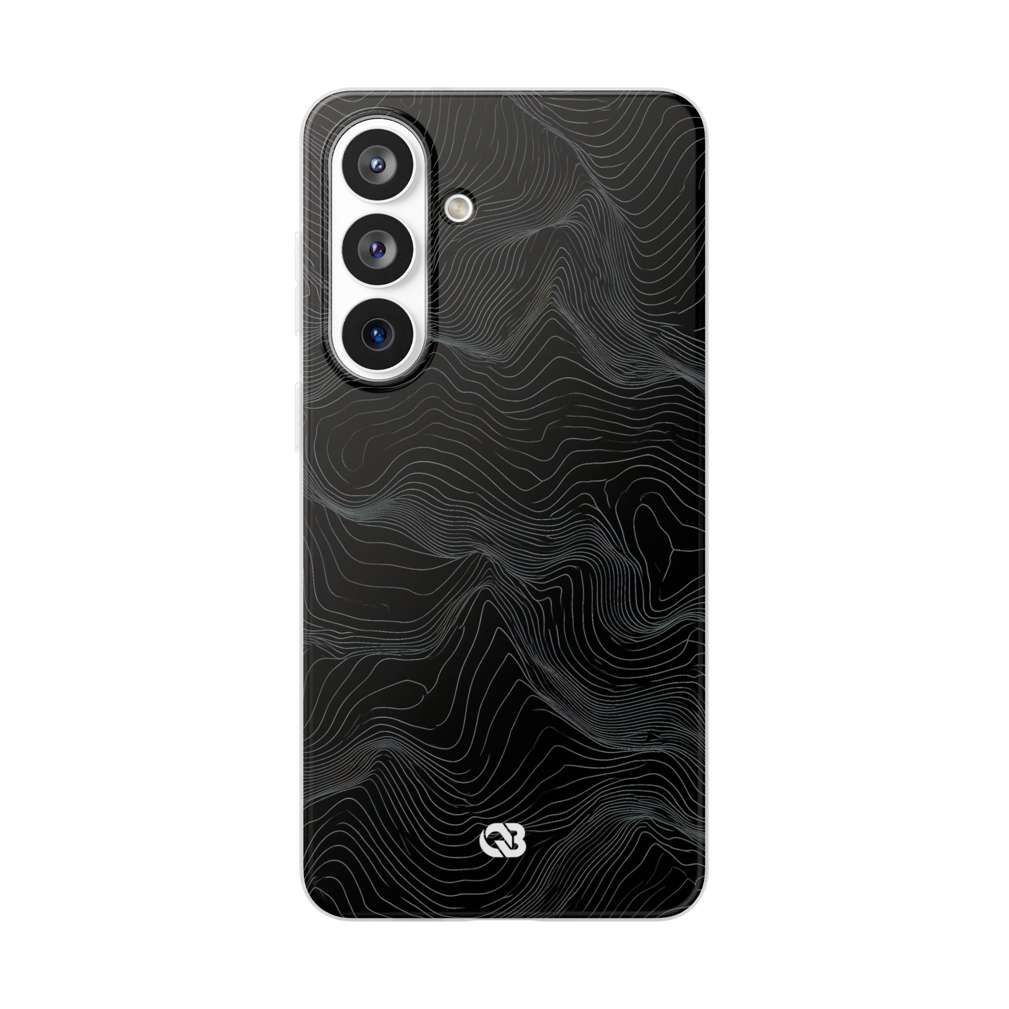 Black Lite Phone Case for Samsung - Obsidian Topo Wireframe
