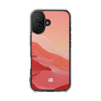 Coral Ridge Contours · Clear Impact Magnetic Phone Case for iPhone · Red