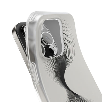 White Lite Phone Case for iPhone - Linear Torsion Grid