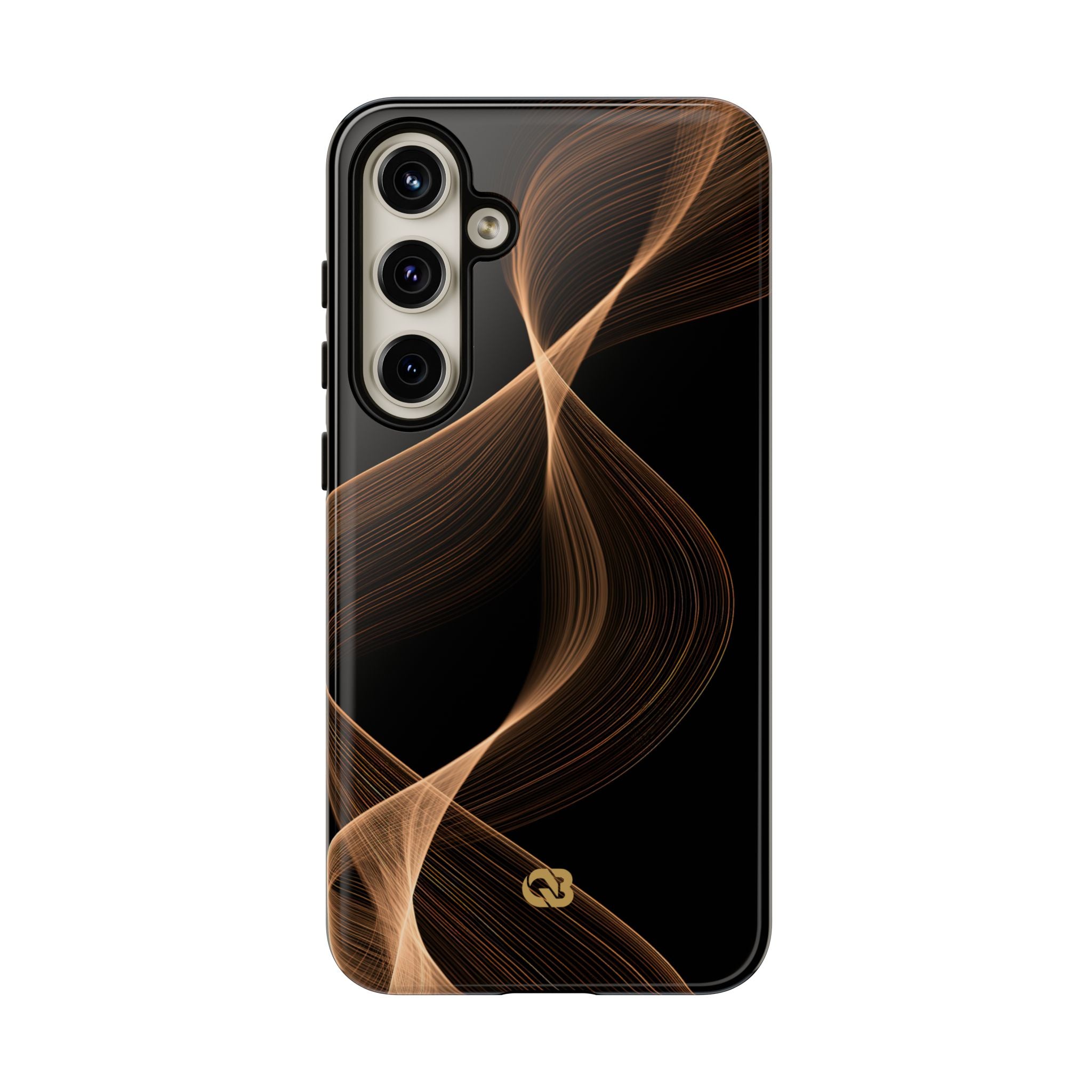 Brown Tough Phone Case for Samsung - Copper Silk Wave
