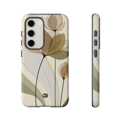 Translucent Petal Contour · Tough Phone Case for Samsung · Beige