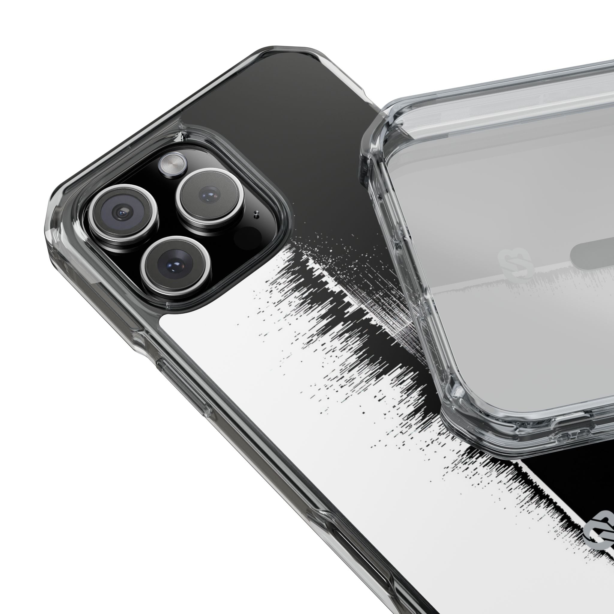 Black Impact MagSafe Phone Case for iPhone - Static Signal Split