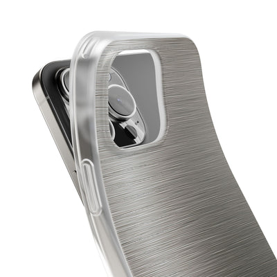 Grey Lite Phone Case for iPhone - Brushed Industrial Steel