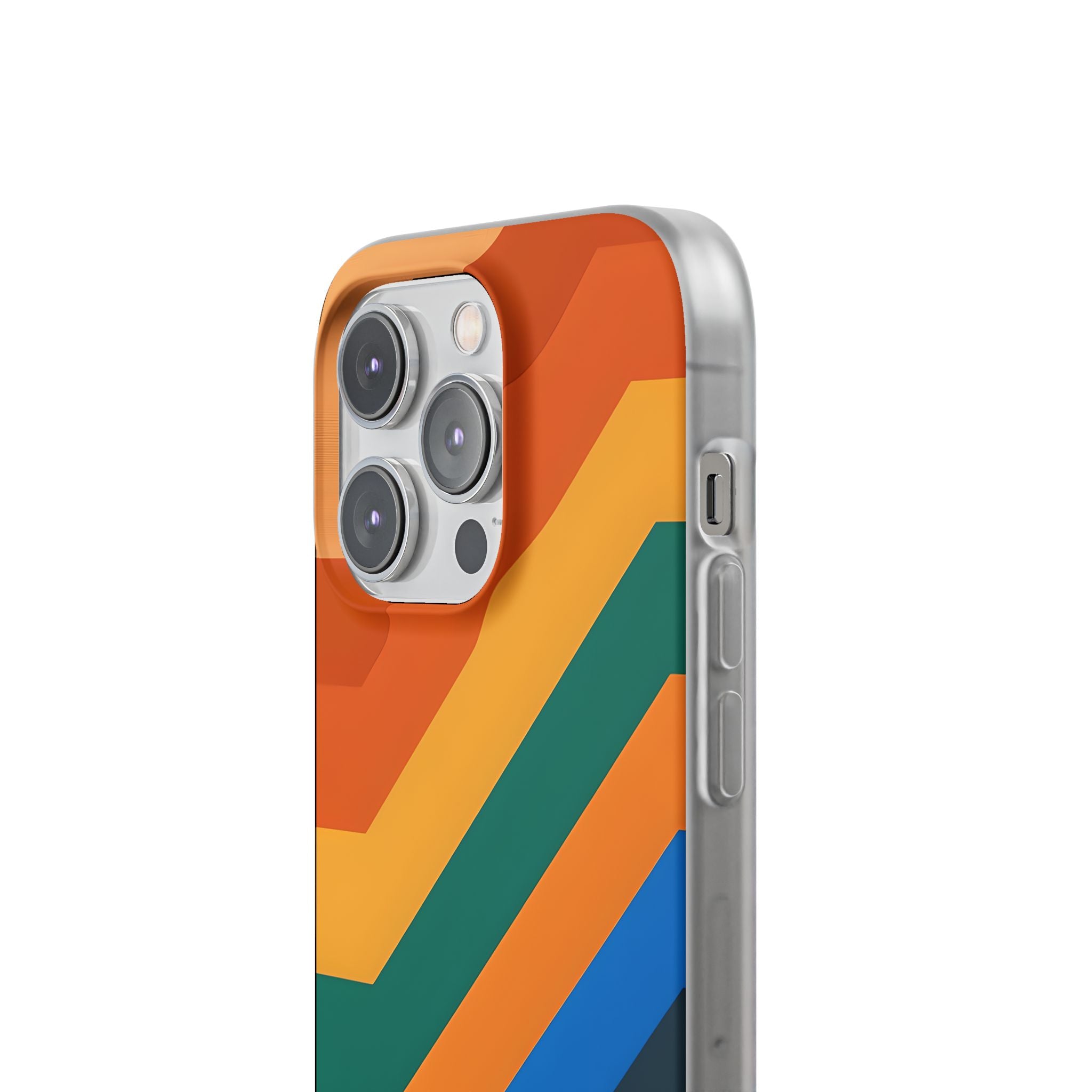 Retro Ridge Lines · Soft Phone Case for iPhone