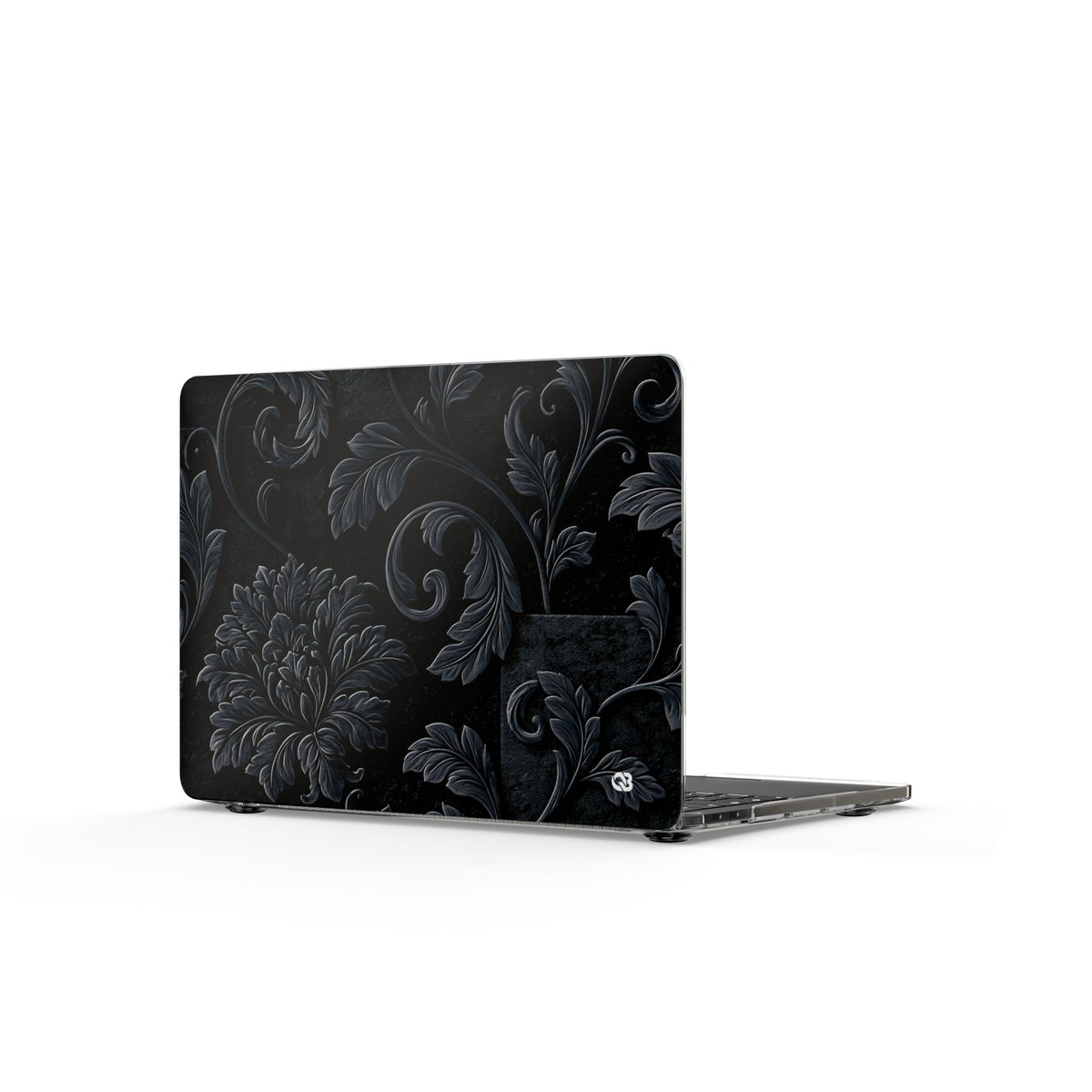 Obsidian Damask · Clear Hard Case for MacBook · Black