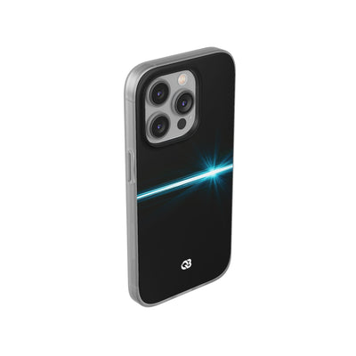 Blue Lite Phone Case for iPhone - Electric Cyan Ray