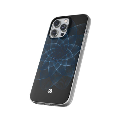 Blue Lite Phone Case for iPhone - Cobalt Geometric Bloom