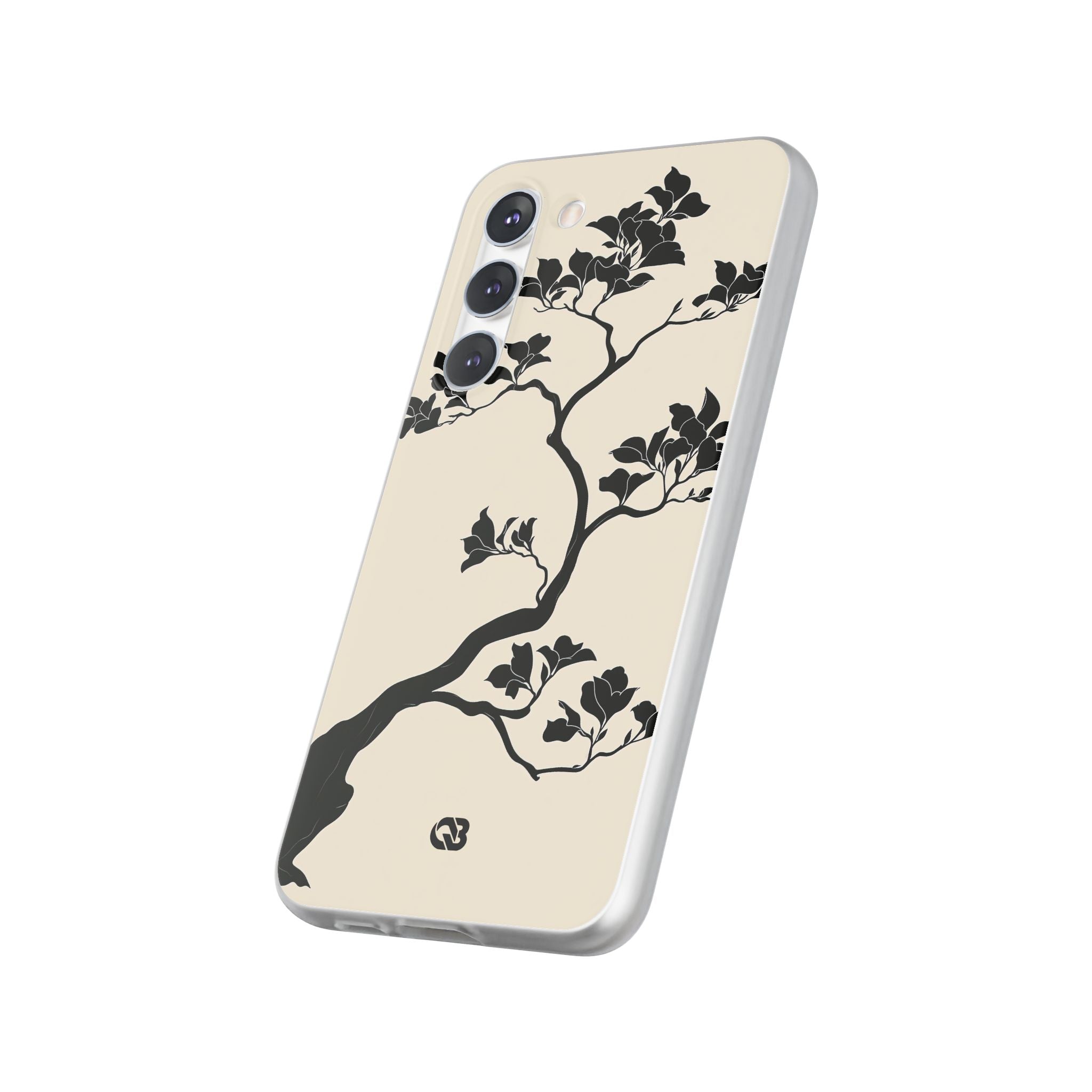 Beige Lite Phone Case for Samsung - Obsidian Bonsai Silhouette