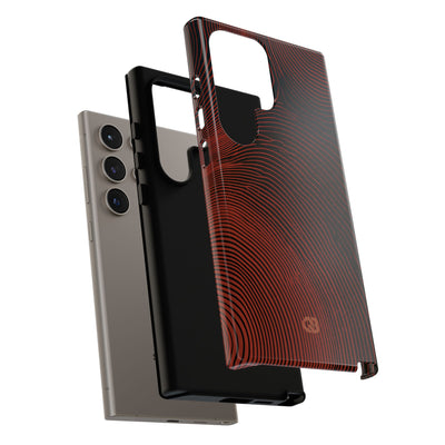 Red Tough Phone Case for Samsung - Terracotta Nerve Map