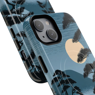 Blue Tough 2.0 Magsafe Phone Case for iPhone - Midnight Kyoto Pine