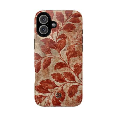 Terracotta Botanical Fresco · Tough 2.0 Magnetic Phone Case for iPhone · Red