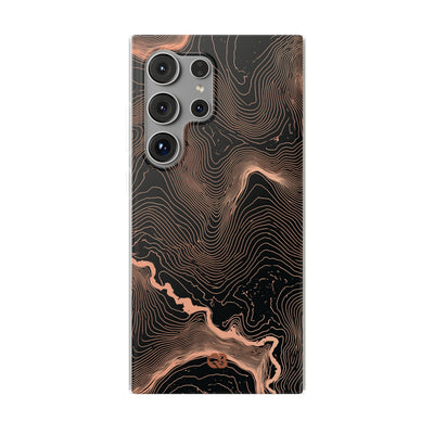 Orange Lite Phone Case for Samsung - Salmon Ridge Topo