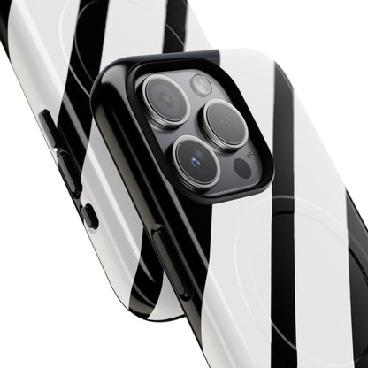 Diagonal Bands Noir iPhone 15 Pro Case - Tough+