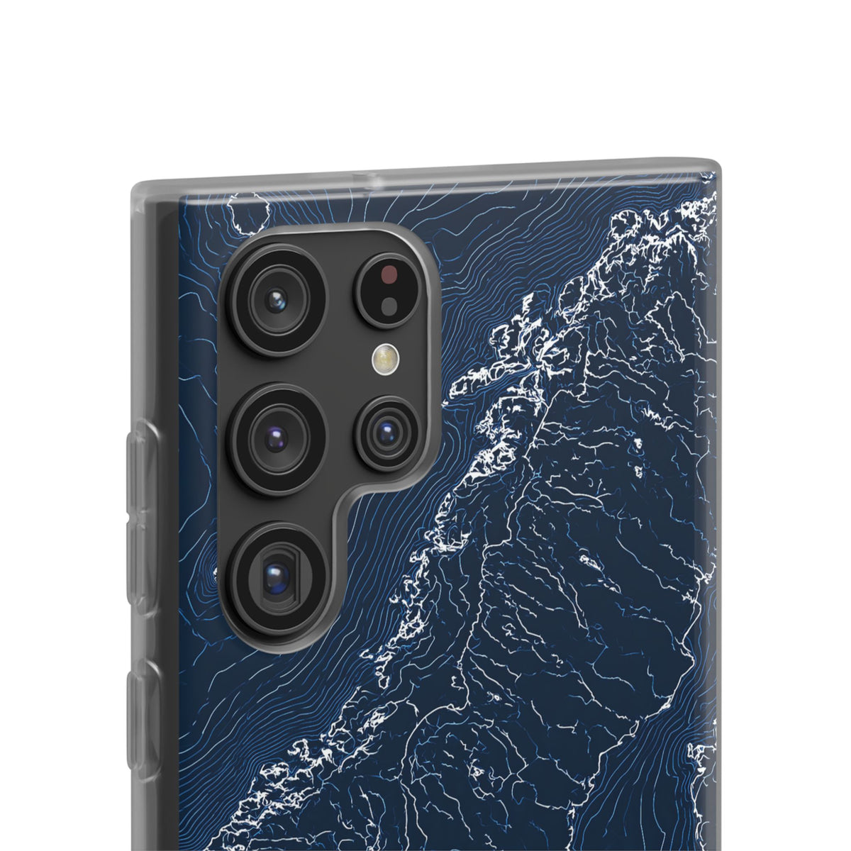 Nordic Contour Chart · Lite Phone Case for Samsung · Blue