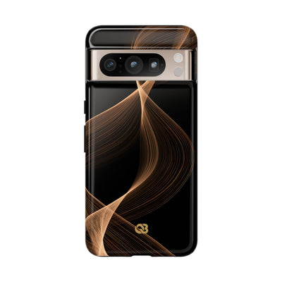 Brown Tough Phone Case for Google Pixel - Copper Silk Wave