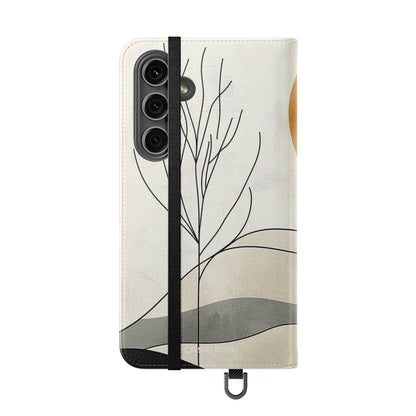 Orange Eclipse Trees - Samsung S24 Plus Case - Wallet