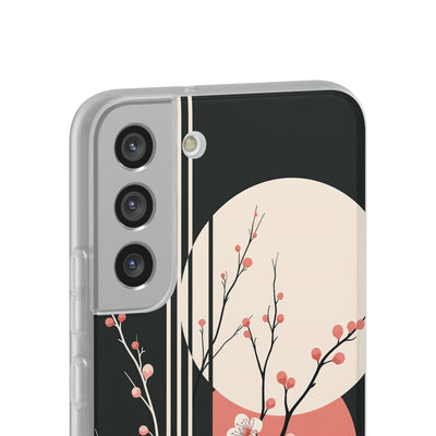 Black Lite Phone Case for Samsung - Kyoto Midnight Blossom