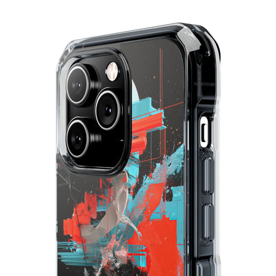 Fragmented Cyber Core · Clear Impact Magnetic Phone Case for iPhone ·  Black