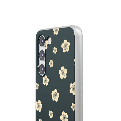 Teal Lite Phone Case for Samsung - Obsidian Cream Petals