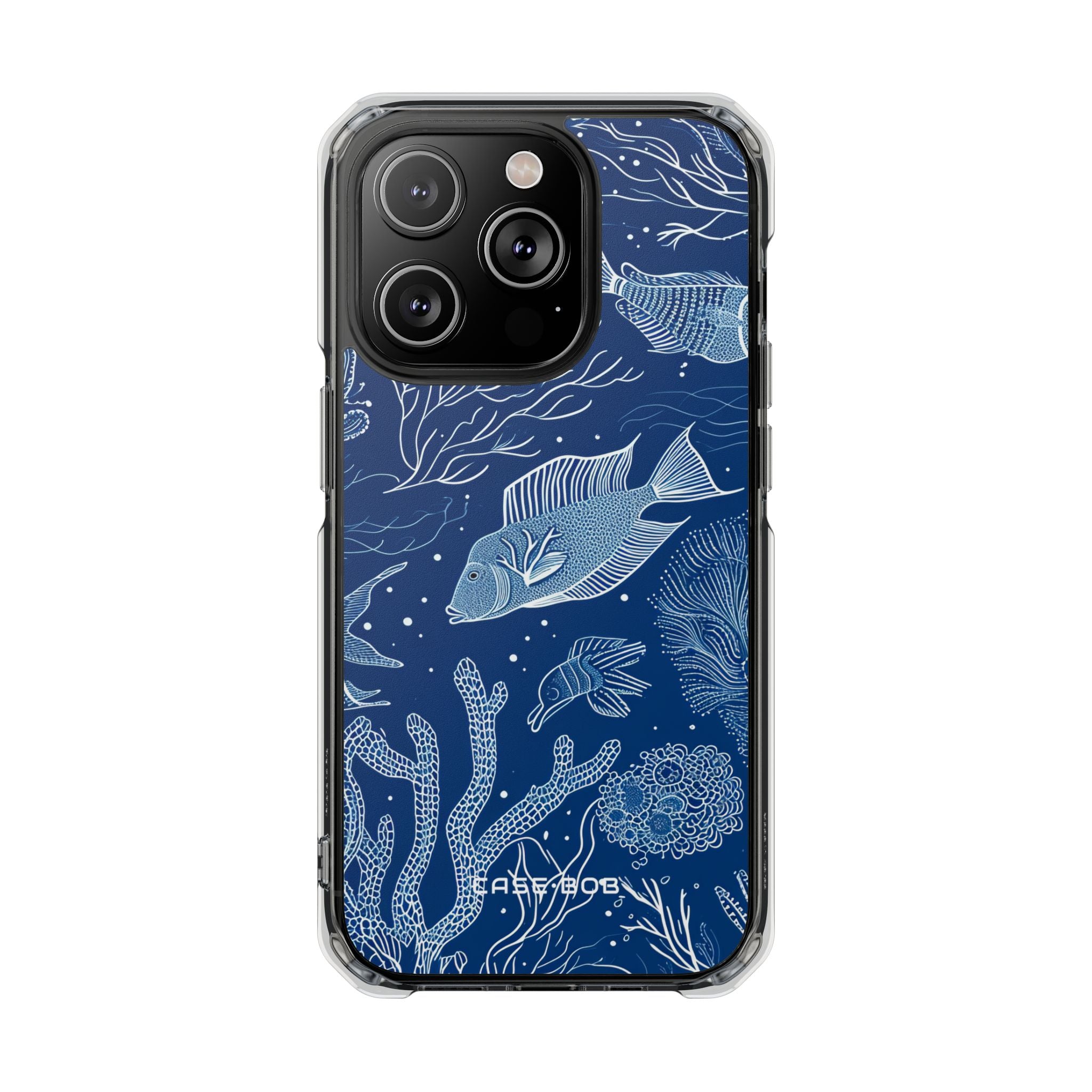 Navy Scale Reef iPhone 14 Pro Case - Impact