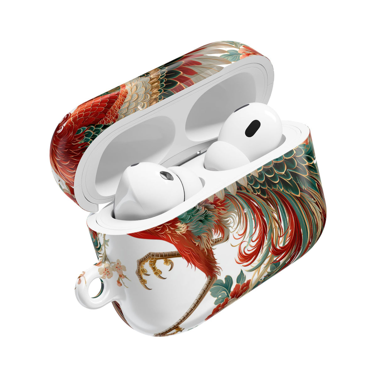 Vermilion Imperial Phoenix · Hard Case for AirPods & AirPods Pro · Red