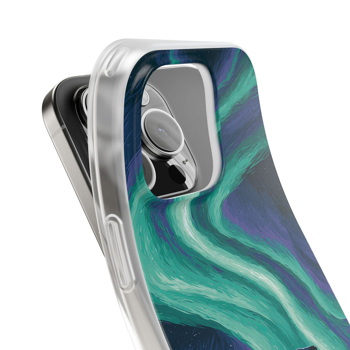 Arctic Aurora Bear · Lite Phone Case for iPhone ·  Teal