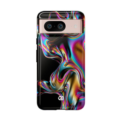 Purple Tough Phone Case for Google Pixel - Liquid Neon Chrome