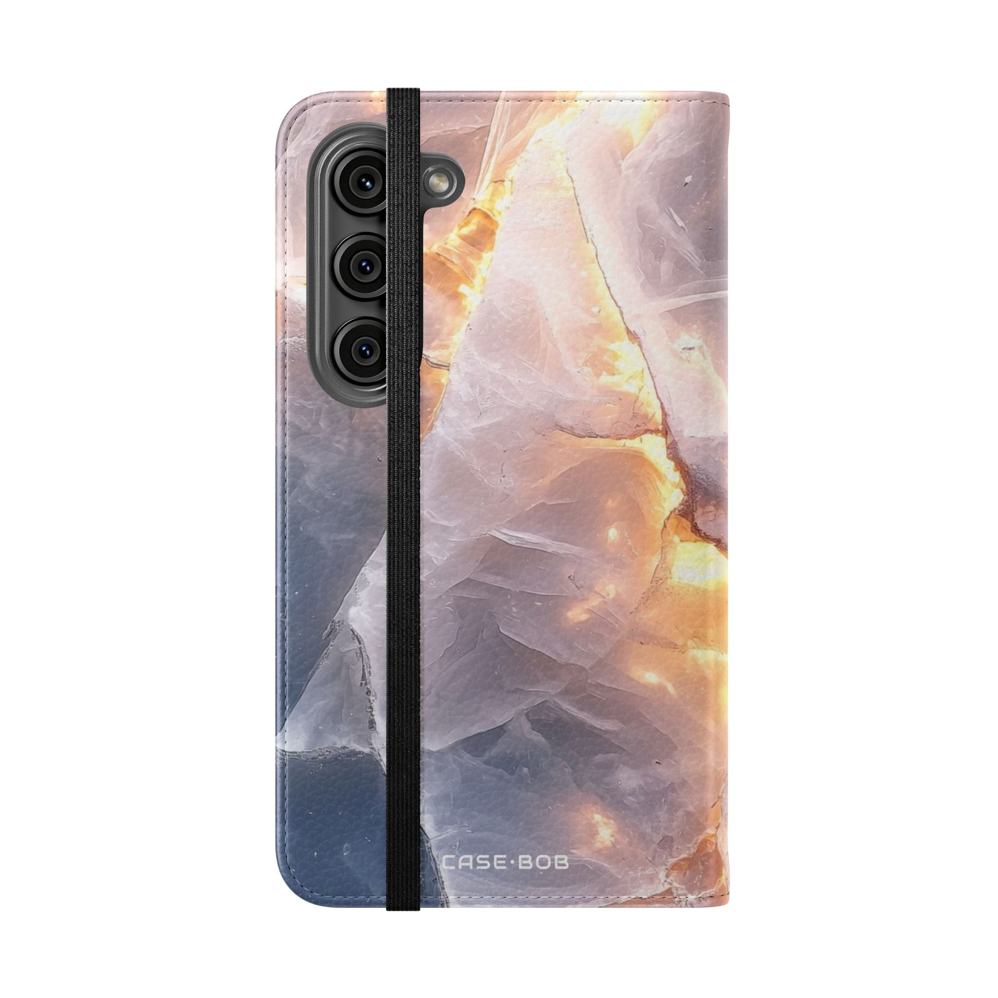 Kristallen aderen gloed - Samsung S23 case - portemonnee