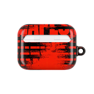 Crimson Redaction · Hard Case for AirPods & AirPods Pro · Black