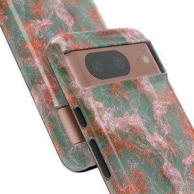 Coral Pixel Matrix · Tough Phone Case for Pixel ·  Green
