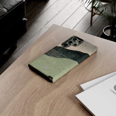Green Tough Phone Case for Samsung - Moss Ridge Grain