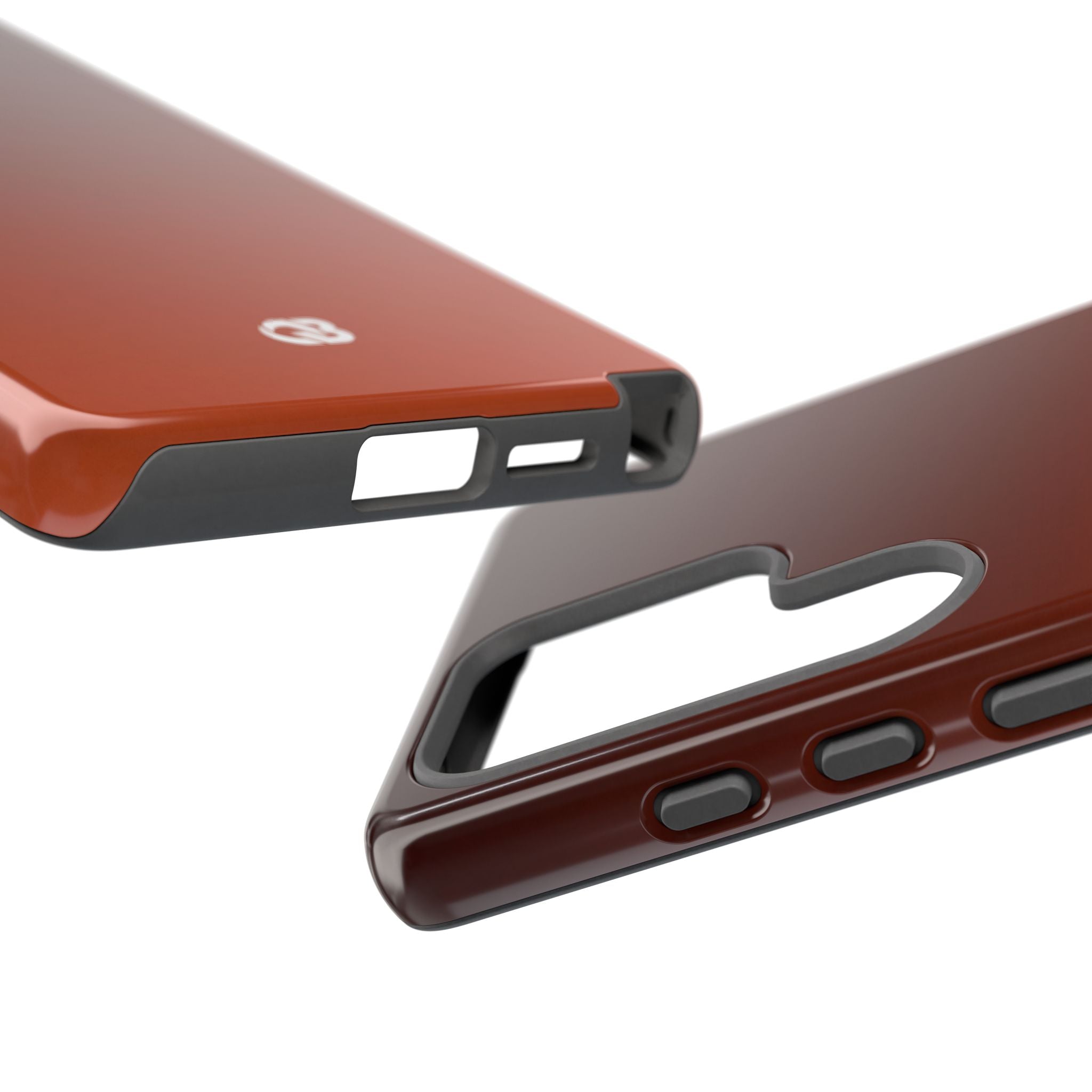 Orange Tough Phone Case for Samsung - Obsidian Ember Fade