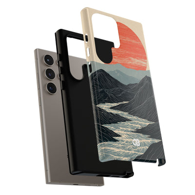 Crimson Ridge Horizon · Tough Phone Case for Samsung · Black