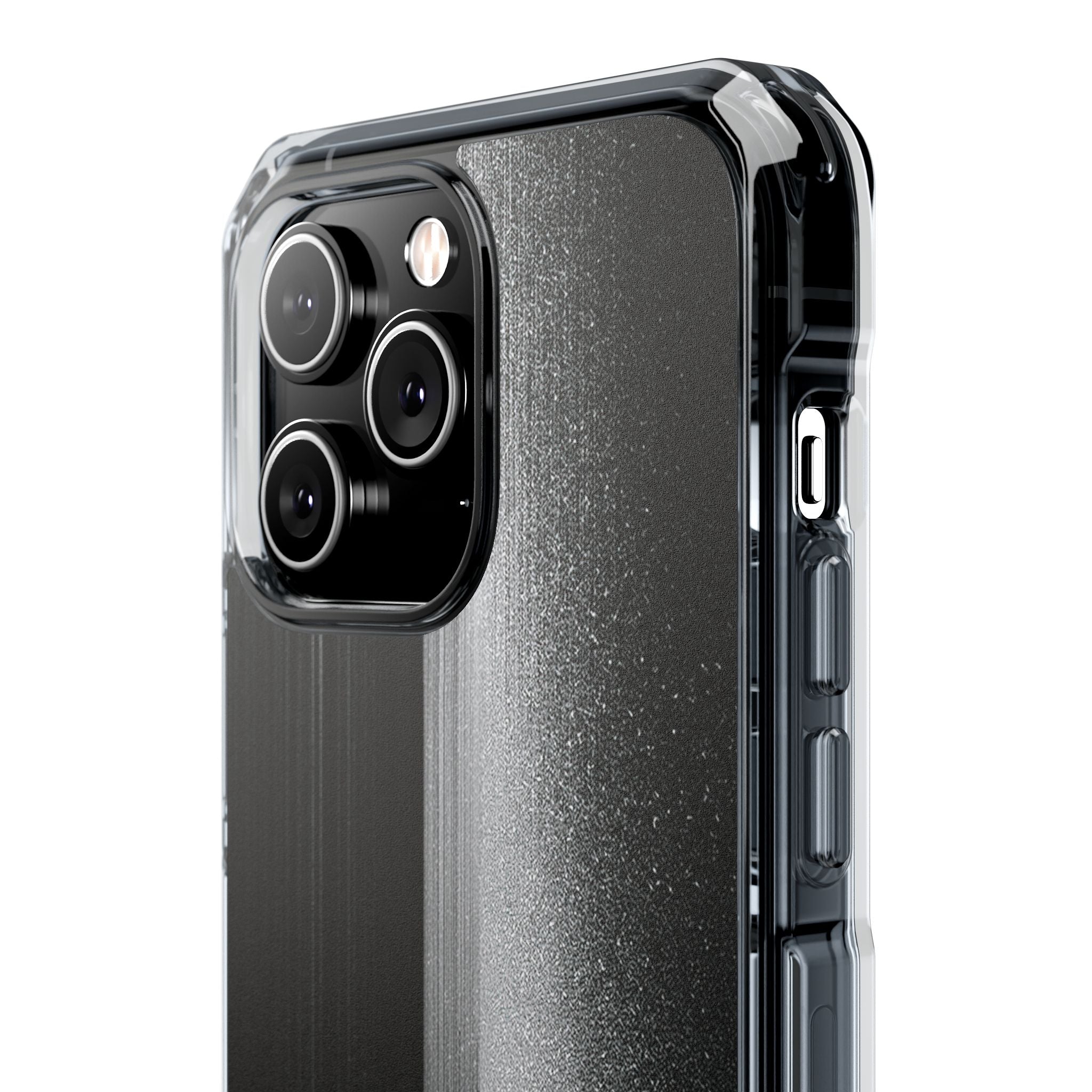 Black Impact MagSafe Phone Case for iPhone - Brutalist Pixel Monolith