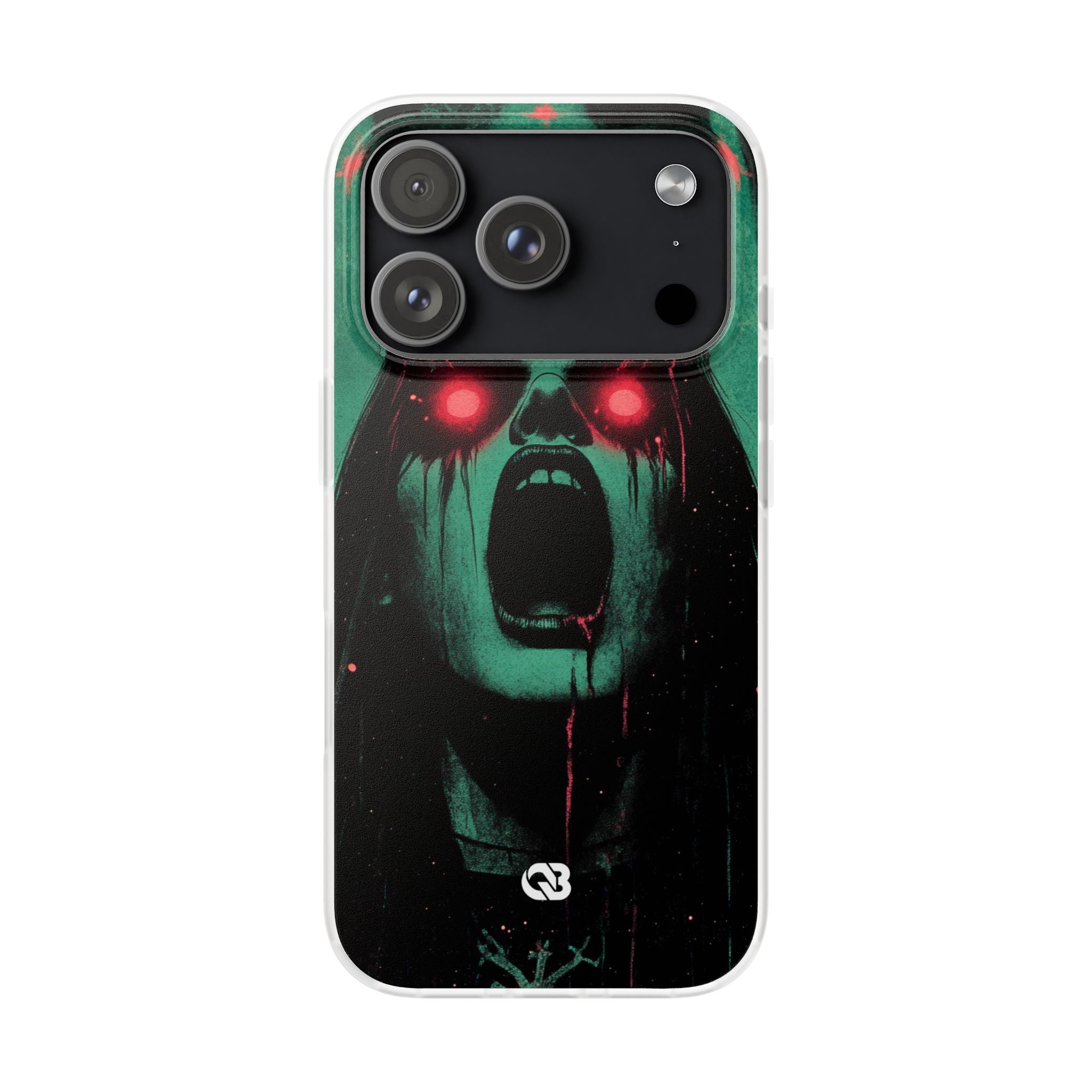 Crimson Emerald Scream · Soft Phone Case for iPhone