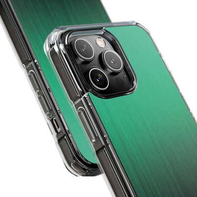 Emerald Cascade · Clear Impact Magnetic Phone Case for iPhone · Green
