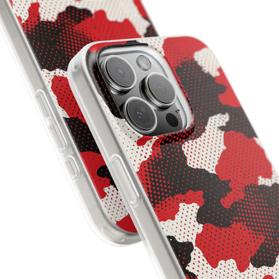 Crimson Halftone Camo · Lite Phone Case for iPhone ·  Red