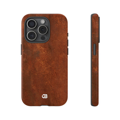 Orange Tough Phone Case for iPhone - Oxidized Iron Crust