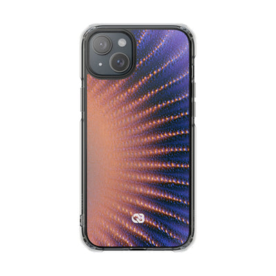 Luminous Aura Burst · Clear Impact Magnetic Phone Case for iPhone · Blue