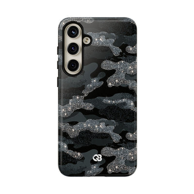 Glitter Shadow Camo · Tough Phone Case for Samsung · Black