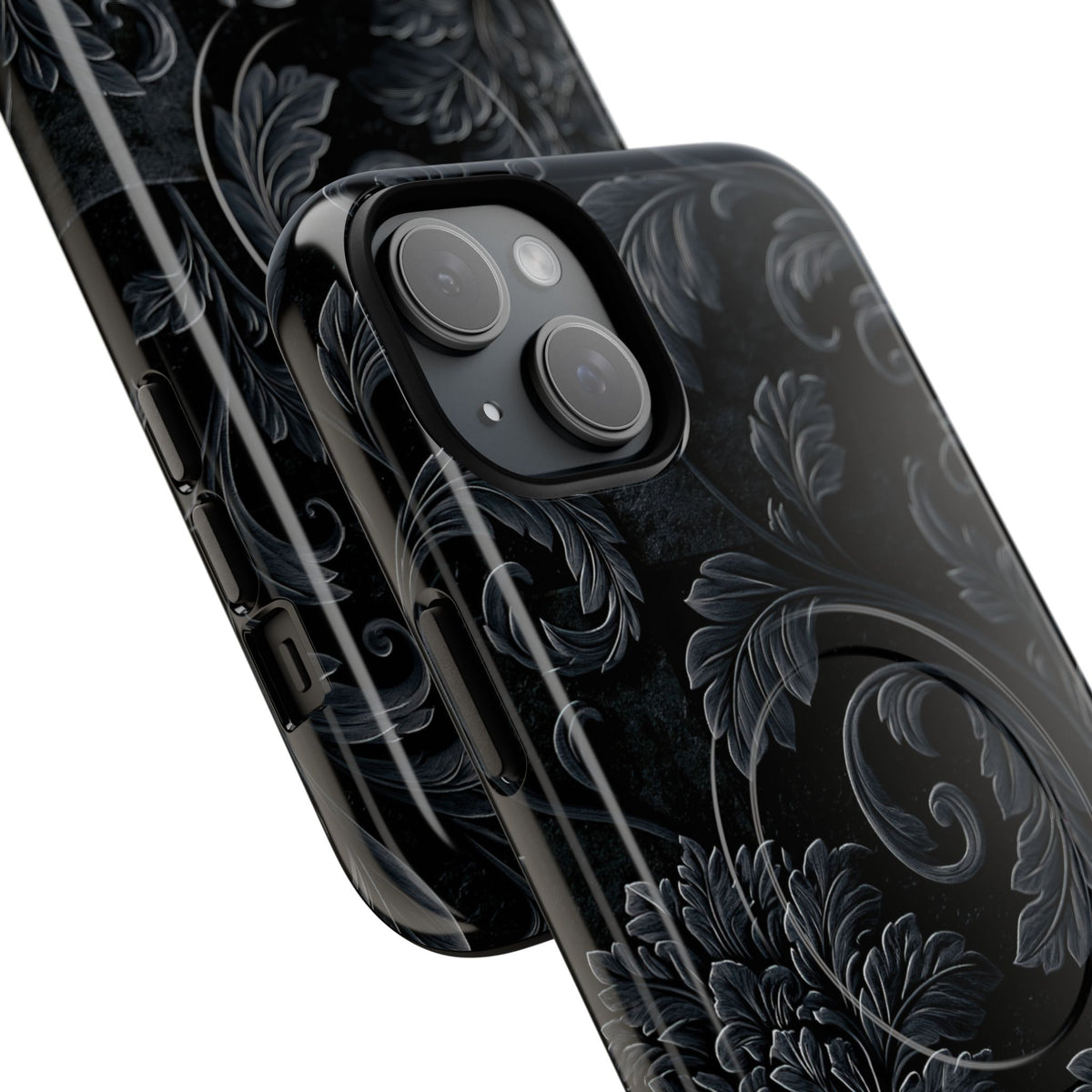 Obsidian Damask · Tough 2.0 Magnetic Phone Case for iPhone · Black