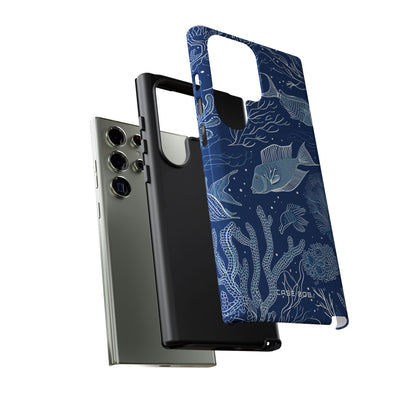 Navy Scale Reef Samsung S23 Ultra Case - Tough