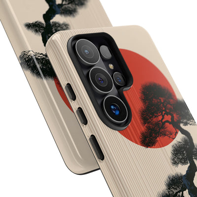 Beige Tough Phone Case for Samsung - Kyoto Crimson Pine