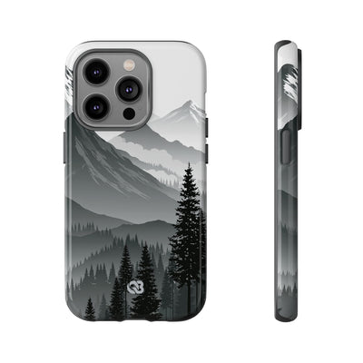 Grey Tough Phone Case for iPhone - Granite Ridge Mist