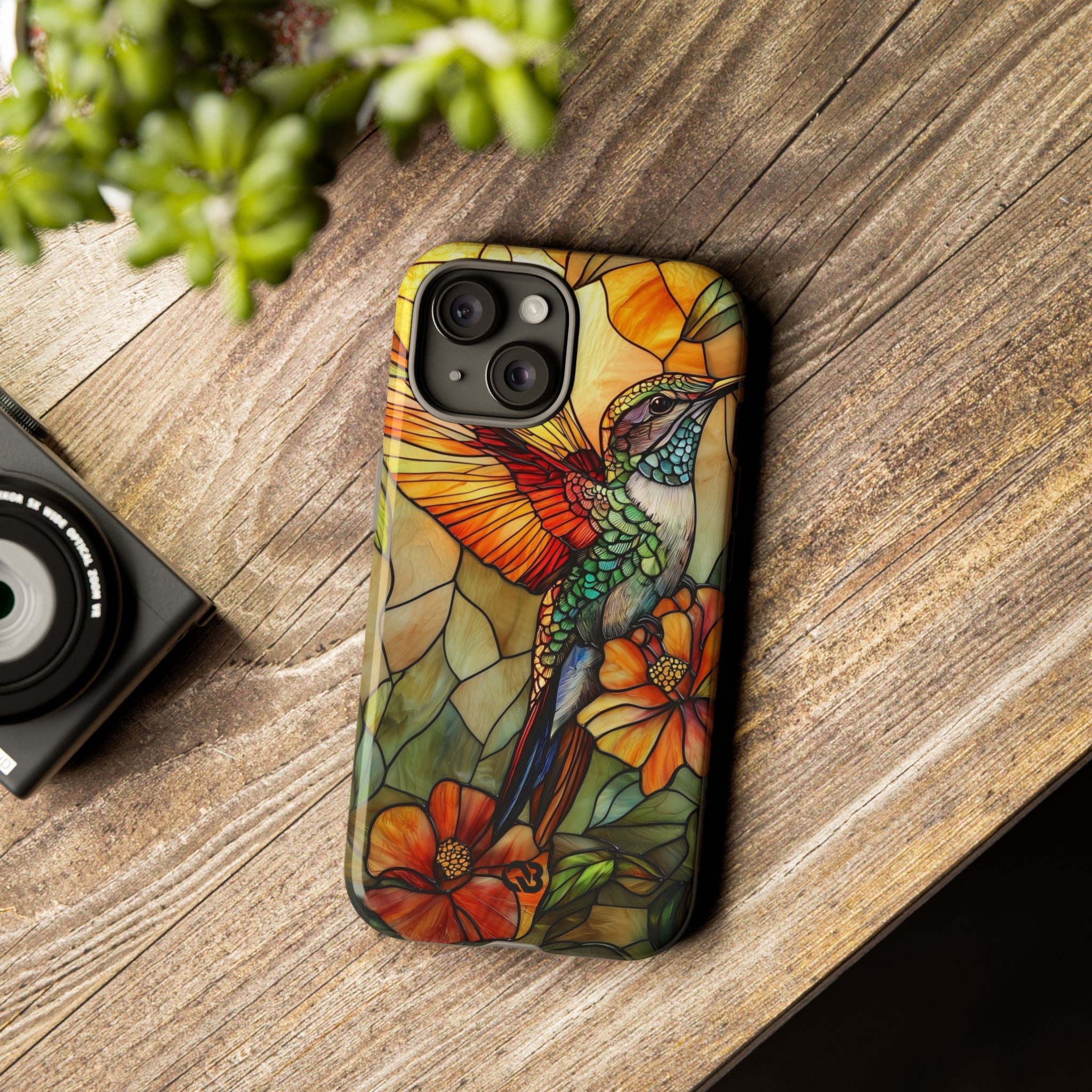 Amber Glass Hummingbird · Tough Phone Case for iPhone