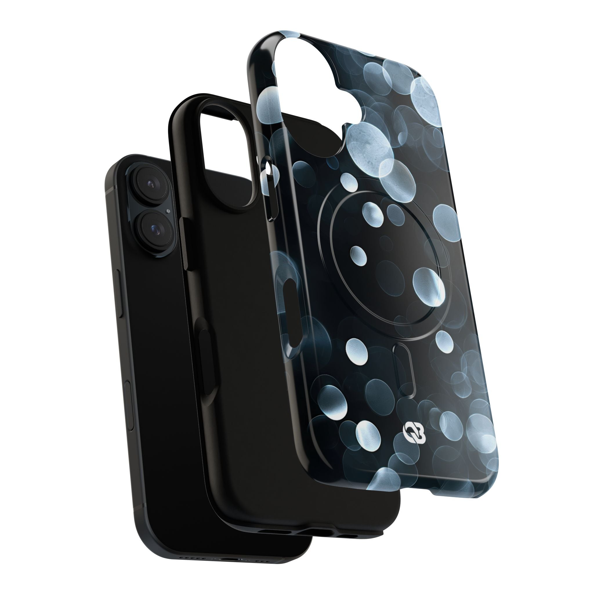 Black Tough 2.0 Magsafe Phone Case for iPhone - Silver Orbit Glow